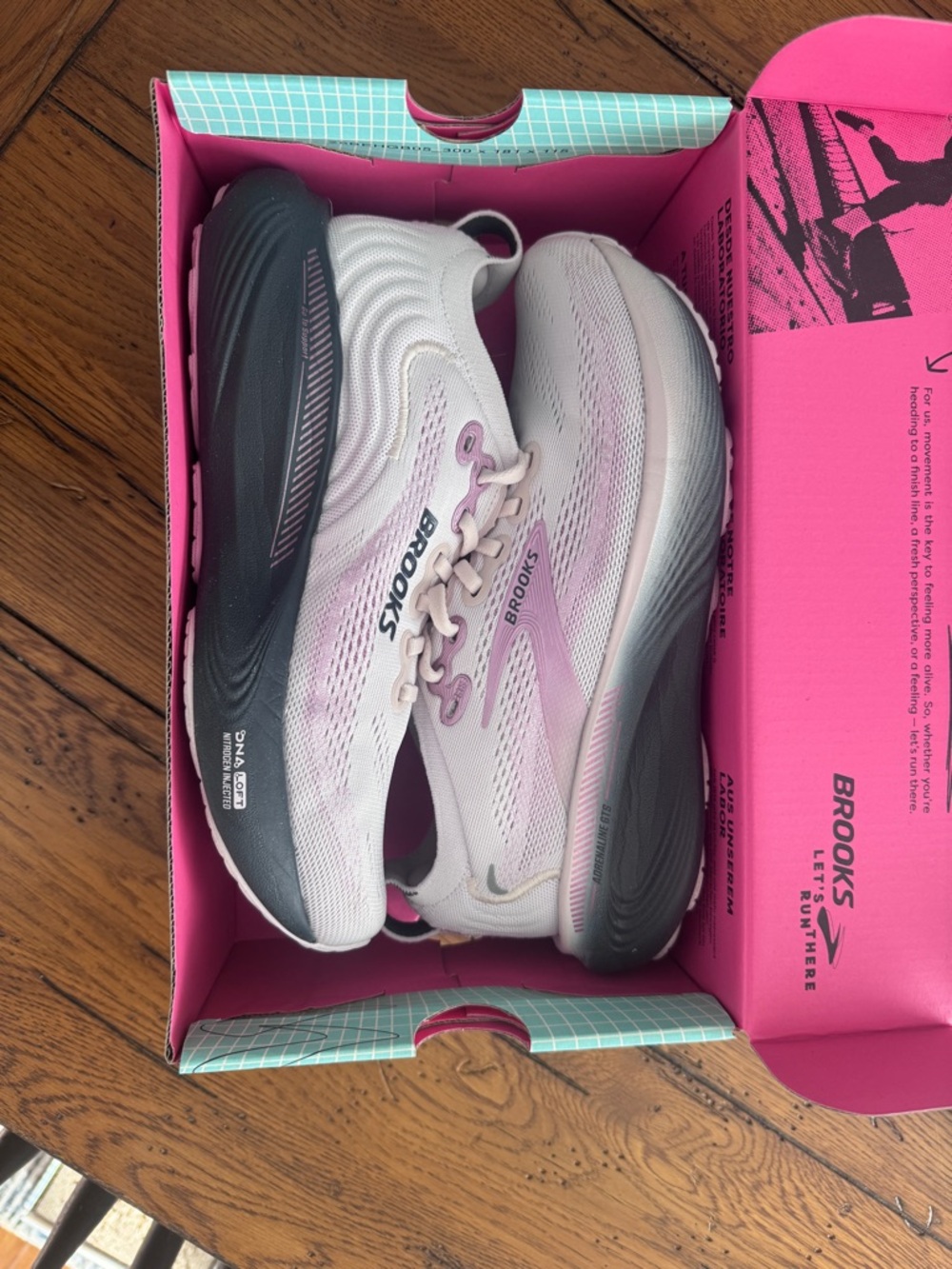 Brooks Women's Adrenaline GTS 25 Mauve Ebony Pink Size 8.5 - Picture 6 of 7